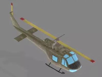 Helicopter for mobile game lov poly Low-poly 3D model