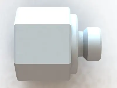 Conexao Connection Femea Female 1-4 NPT x Macho Male M10 x 125 3D model