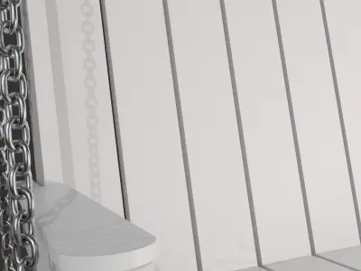Bench Swing Low-poly 3D model