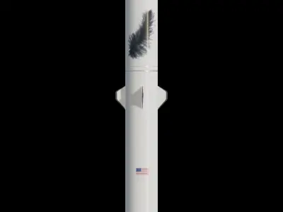 Blue Origin New Glenn Reusable Rocket 2020 Low-poly 3D model