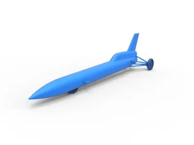 Blue Flame jet car 3D print model