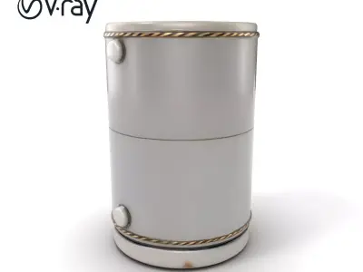 Industrial Cylinder with Rivets model pack Low-poly 3D model