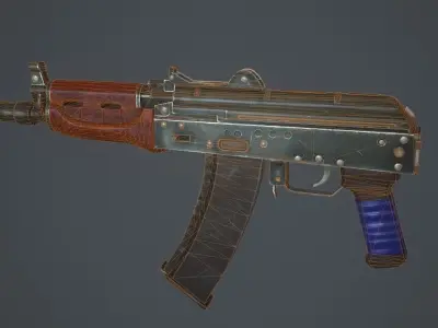 AKS-74u rifle Free low-poly 3D model