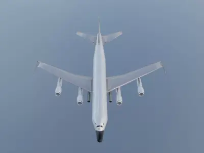RC-135E Style Military Jet - Custom 1950s Transport Low-poly 3D model
