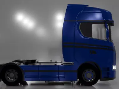 SCANIA S770 TRUCK Blue Low-poly 3D model
