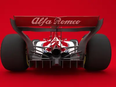 Alpha Romeo Sauber C38 3D model F1 2019 Low-poly 3D model