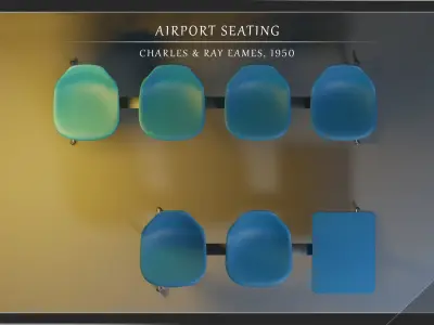 Airport Seatings Chairs - 006 Free 3D model