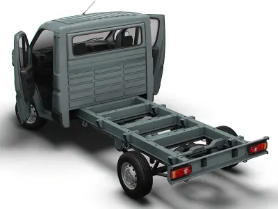 Citroen Jumper Chassis Truck SCab 3450WB HQInterior 2023 3D model