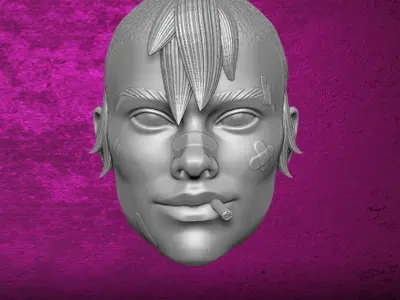 Tank Girl Collection Fan Art Heads Collection 3D printable File 3D print model