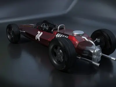Classic Formula 1 Racing Car Free low-poly 3D model