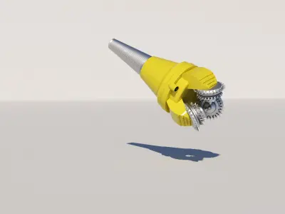 Tricone Drill Bit 3D model 3D model