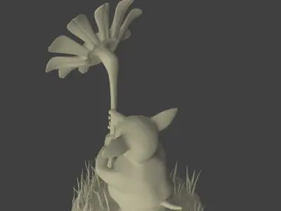 Mouse Giving a Flower Free 3D model