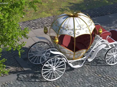 Pumpkin Carriage 3D model purchase