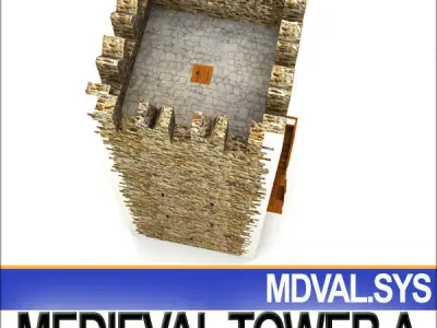 Medieval Tower A 3D model