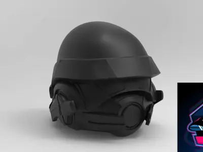 Mass Effect Ryder helmet ready to 3d printing 3D model
