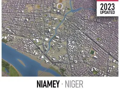 Niamey - 3D City Low-poly 3D model