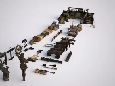 Ship Pirate Pack 3D model
