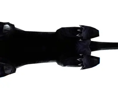 Low Poly Cartoon Creature Panther Low-poly 3D model