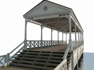 Building water walkways in the steam age 3D model