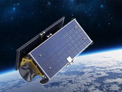 Communications Satellite Rigged 3D model