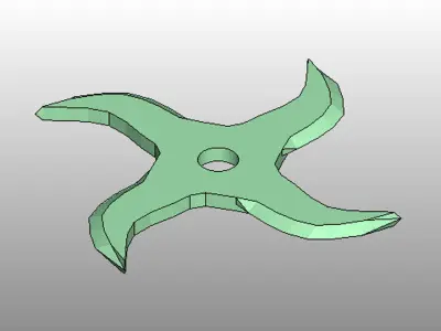 Throwing Star - Type 5 3D model