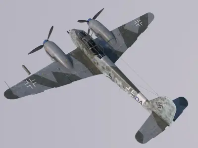 Me-410B2-U2 luftwaffe bf 3D model