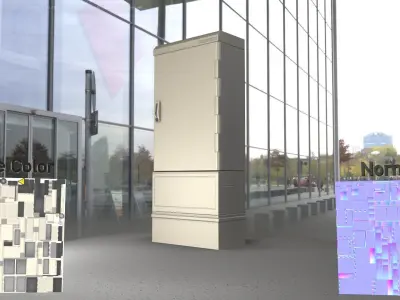 Electrical Distribution Cabinet 56 Low-poly 3D model