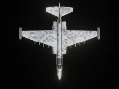Modern military jet attack aircraft - SU-25 Frogfoot - Grach 3D print model