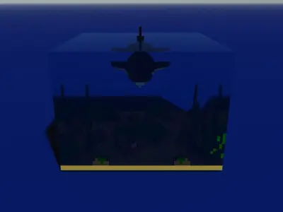 Voxel Shark Low-poly 3D model