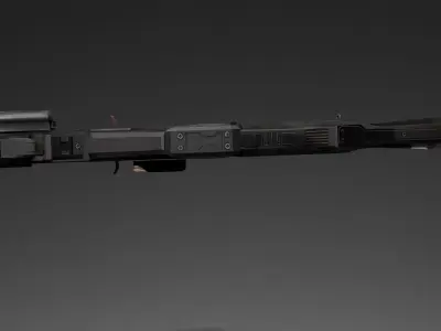 Sci-fi Submachine Gun  Game Ready  - CAR Low-poly 3D model