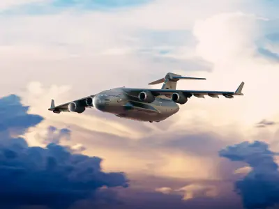 warplane-Military aircraft Low-poly 3D model