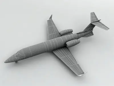 Bombardier Learjet 40 Aircraft Low-poly 3D model