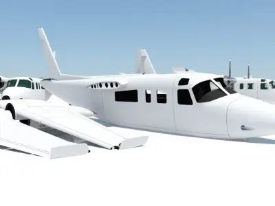 Turbo Commander 690 boneyard low poly  Static  Low-poly 3D model