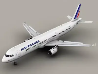 Airbus A321 Air France 3D model
