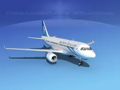 Airbus A319 Air New Zealand 3D model