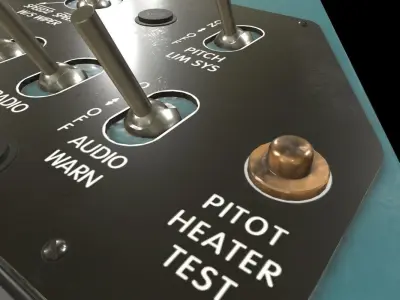 Mi-8MT Mi-17MT Left Triangular Panels Board English Low-poly 3D model