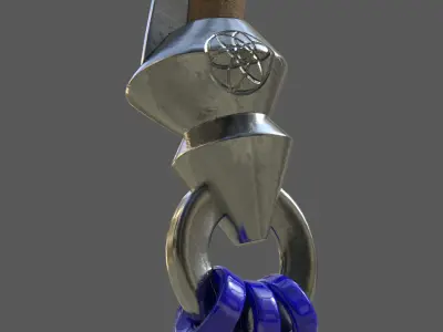 Vintage Gaming Axe Low-poly 3D model