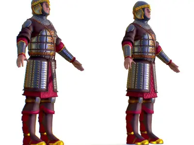 Subdivision 3D Men The Light Knight Low-poly 3D model