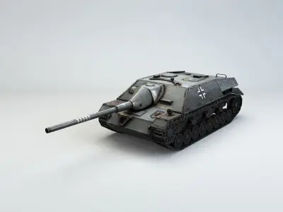 Low Poly Jagdpanzer IV L70 tank destroyer Low-poly 3D model