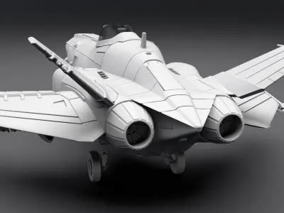 Caprica Viper Airforce Scale model 3D print model