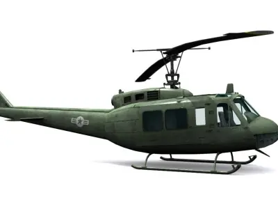 Army UH 1 Low-poly 3D model