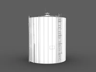 Big Water Tank Low-poly 3D model