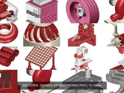 INDUSTRIAL TECHNOLOGY ENGINEERING PACK 3D Model Collection