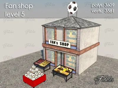 Fan Shop Low-poly 3D model