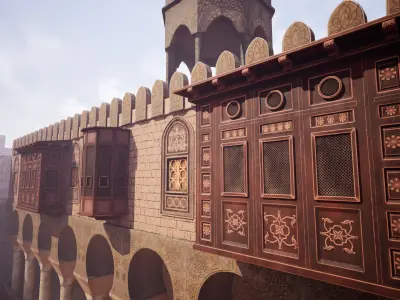 Modular Arab City Low-poly 3D model