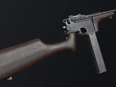 PBR Mauser M1917 Trench Carbine Low-poly 3D model