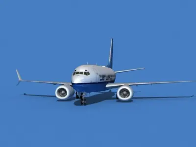 Boeing 737 MAX 7 Jet World 3D model