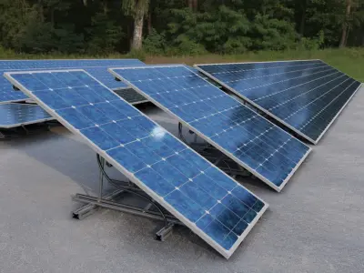 Solar Panels Rigged - New Versions Low-poly 3D model