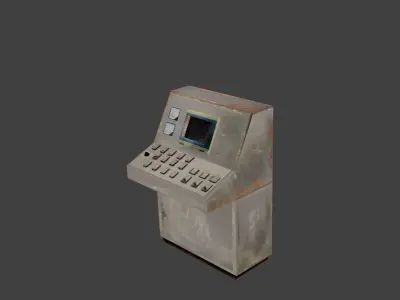 Industrial Computer Low-poly 3D model