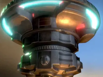 UFO Type 6 Animated and Game Ready Low-poly 3D model